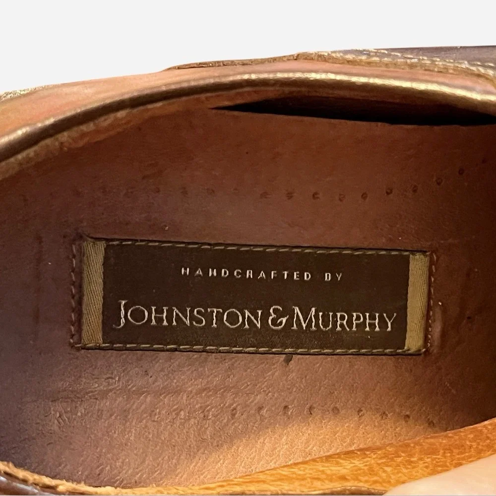 Johnston & Murphy Mens Saddle Oxfords‎ Dress Shoes Sz 13 Brown Two Tone Italy
